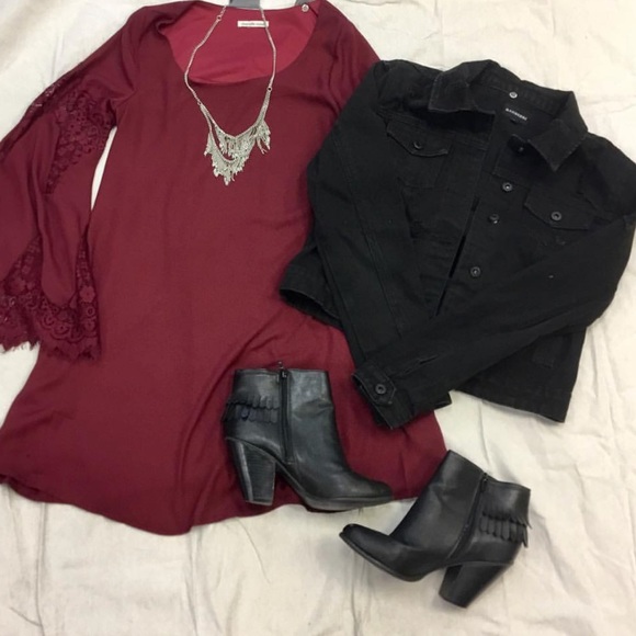 NIB Boho Chic Pointy Toe Fringe Quilt Ankle Bootie - Picture 8 of 8